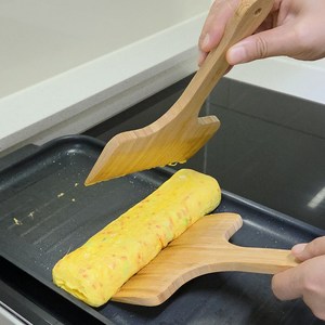 [1+1]밤부 계란말이 나무 뒤집개 와이드 대나무 다기능 뒤지개 키친툴 주걱 조리도구