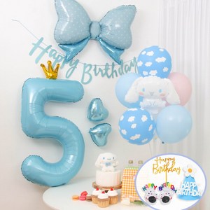 산리오 시나모롤 풍선 생일파티세트, 1개, 5