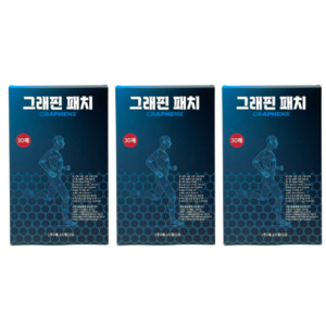 세니 그래핀 패치 손목 무릎 허리 관절 근육통완화 간편 부착형, 30매, 3개