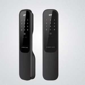 현대에이치티 현대 오토래치 디지털 즉시잠김 손잡이 있음 도어락 블랙 HDL-A1001, 고객직접설치