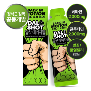 [러닝 필수템] 달샷 에너지젤 정석근감독 베타인 글루타민 아미노산 파워젤, 3개, 40ml