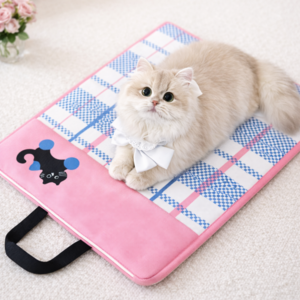 강아지 쿨매트 고양이 쿨매트 접이식 양면 펫매트 사계절 반려동물 쿨방석 휴대용 보관편한 매트, 블루, 1개