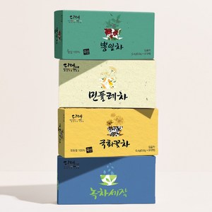 [본사직영] 다예 100%국산 건강한 꽃잎차 티타임 4종(뽕잎차8T+민들레차8T+국화꽃차8T+녹차세작8T), 1개, 32개입, 25.6g
