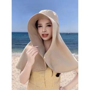 불라 자외선 차단 모자 해빛가리개 야외작업용 모자, 베이지