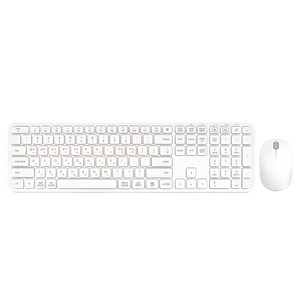 한성컴퓨터 Win / Mac 전환 무선 키보드 마우스 세트, 화이트, 일반형, LKM500