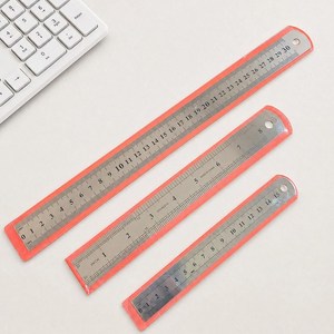 지아빵 스테인레스 직자 5P 스틸자 쇠자, 1세트, 15cm실버