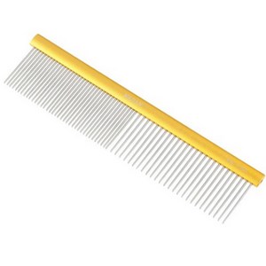 MADAN 마단 7.5인치 칼라 듀얼콤 일자빗 MAC-190V 강아지 고양이 비숑빗 푸들빗, Matted Gold, 1개