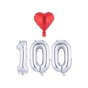 아트포유 100일 200일 300일 백일 풍선 이벤트 세트 4P, 1개, 화이트 골드 100