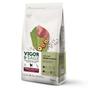 비고앤세이지 로터스리프 웨이트컨트롤 레귤러 독 기능성 사료, 다이어트, 2kg, 1개