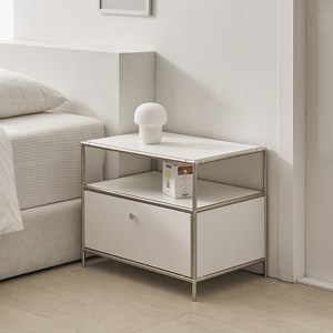 벨리에 베어 미드센츄리협탁 모듈 침대 협탁 600, 화이트, 1개