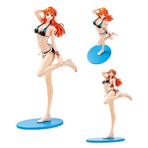 애니메이션 피규어 원피스 나미 수영복 나미 책상 인테리어 데스크 위 장식품 선물 24 cm, 1개