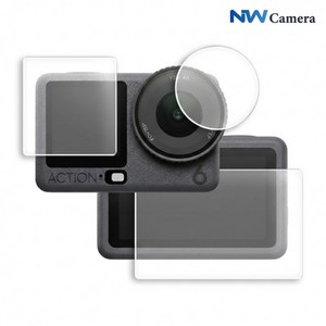 DJI 오즈모 액션6 보호필름 강화유리 고투명 고화질 9H 슬림 올레포빅, 1세트, 오즈모액션6 강화유리 보호필름