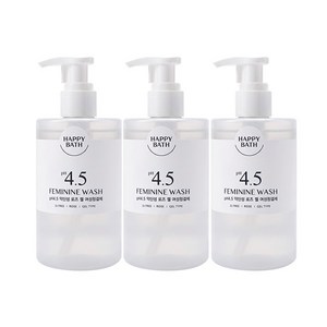 해피바스 pH 4.5 약산성 로즈 젤 여성청결제, 300ml, 3개