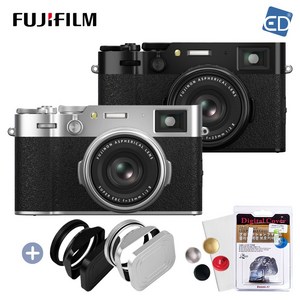 [후지필름] 후지정품 FUJIFILM X100VI +액정필름+호환용 사각 후드+셔터버튼+포켓융 /ED, FUJIFILM X100VI 실버