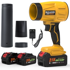 SHILONG 초강력 휴대용 무선 에어건 송풍기 에어블로어 가정용 2개 4000mah 리튬배터리, 1세트