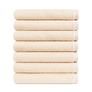송월타월 심플 컬러무지 세면타올 130g 30수 면사, 베이지, 7개