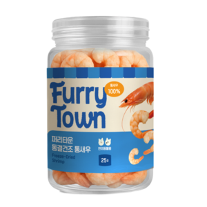 퍼리타운 반려동물 해산물 동결건조간식, 25g, 1개, 새우