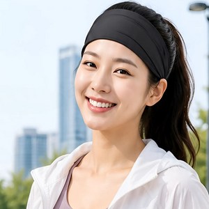 라이프핏 여성 러닝 스포츠 헤어밴드, 블랙, 1개