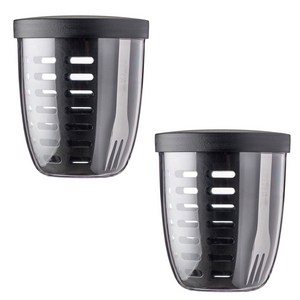 메팔 후르츠팟 샐러드컵 과일통 요거트컵 도시락통 밀프렙 600ml, 노르딕 블랙, 2개