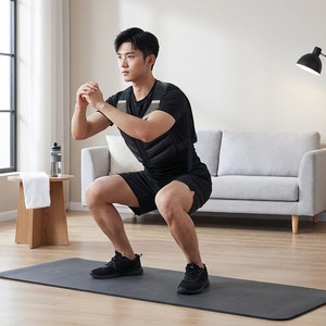 ABAHUB 집업 스타일 중량조끼 헬스 웨이트베스트 운동 초보자 여성 남성 입문용, 9kg, 블랙
