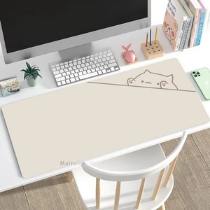 고양이 마우스패드 두께 400X90X3MM 1개, 아이보리