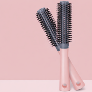뿌리 볼륨 앞머리 롤 빗 헤어 드라이빗 브러쉬, 1개, 라이트 핑크