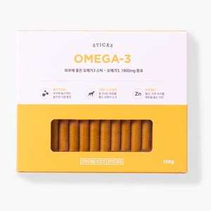 프롬벳 반려동물 순수스틱 영양제, 120g, 오메가3, 1개