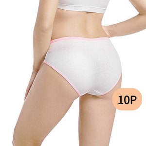 여성 일회용 팬티 순면 100% 여행 출장 10p