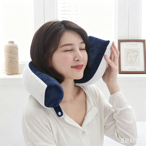 롱 필로우 접이식 탄성 베개 기내용 여행용 목베개 등받이 쿠션 허리 받침대 다용도 메모리폼 경추 베개 구부러지는 휴대용 목쿠션, 1개, 여름 청량형
