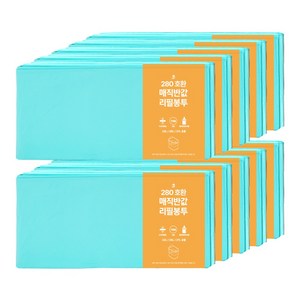 매직캔 호환 반값 리필봉투 280 베이비파우더향, 27L, 10개