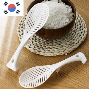 국내생산 밥알이 붙지않는 밥주걱 1+1 스탠드, 2개, 화이트