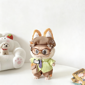 1 2 3 세대 라부부 인형 옷 주토피아 여우 닉, 17cm, 1개