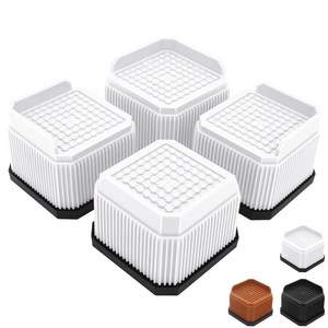 테이블 고도 조절 데스크 2.5/5.1/7/9.4cm 고도 조절 가능한 고도 조절 6.4cm 피트 고도 조절 장비.가구 및 가구용 세탁기.리프팅 테이블., 1세트, WHITE5.1CM