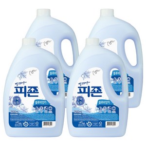 피죤 강력탈취 섬유유연제 블루비앙카 본품, 2.5L, 4개