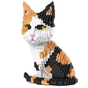 [알꿀밤-나노블럭-마이펫] BA빅 고양이 삼색이, 삼색, 1개