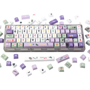 프라홈 XDA V2 기계식 키보드 PBT 염료승화 키캡, 퍼플믹스