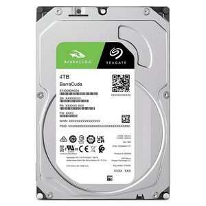 씨게이트 바라쿠다 하드디스크 데스크탑용, 4TB, ST4000DM004