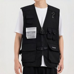 IDEAER 남녀공용 루즈핏 드롭숄더 지퍼 멀티포켓 경량 아웃도어 캠핑 등산 작업복