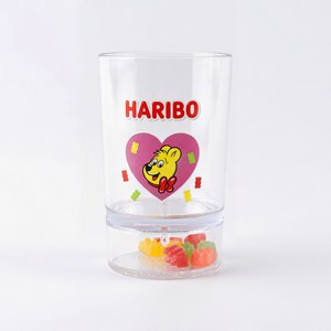 하리보 투명컵, PINK, 1개, 200ml