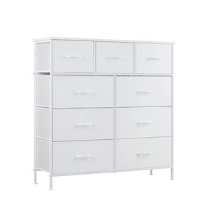 월로덴VORDERN 다용도 와이드 수납장 패브릭서랍 4단9칸 서랍장, 화이트 4단9칸, 9개