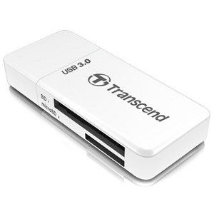트랜센드 USB 3.1 카드리더기 멀티리더, TS-RDF5W, 화이트, 1개