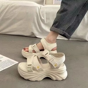 BROWMODA 여성 벨크로 캐주얼 스포츠 샌들