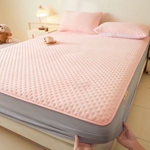 워싱면 누빔 매트커버 풀커버형 싱글 침대커버