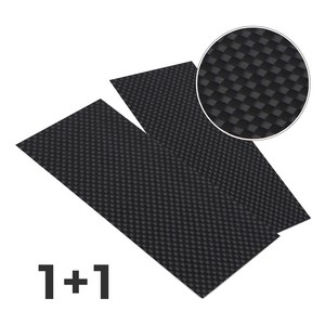 1+1 파크골프 페이스 필름 3K 리얼카본 타구면 보호 파크골프채 보호필름, 2개, 블랙