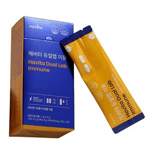 해비타 듀얼랩 이뮨 올인원 종합 비타민 마시는 액상 직장인 여행용 영양제, 1박스, 10회분