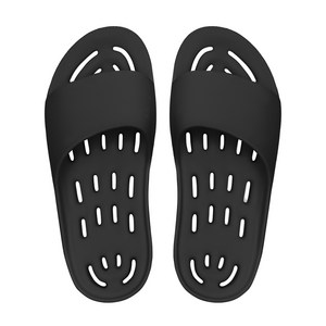 까발로 남녀공용 욕실화 신발 EVA 경량 미끄럼방지 슬리퍼 논슬립 슬라이드 실내화 CA008, 1개, 블랙