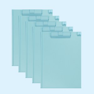 뽀너스 A4 펜홀더 파스텔 클립보드 5개세트, 스카이세트, 5개