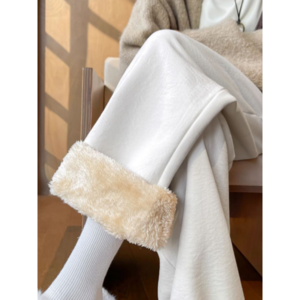 스타일닥터 여성 기모바지 따뜻한 겨울 방한 바지 캐주얼 와이드팬츠 도톰 하이웨스트 슬랙스