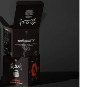 품질검사 1등급! 물담배 시샤 후카 숯 100% 프리미엄 코코넛숯 큐브형 x 1kg (CUBE72개) 10개