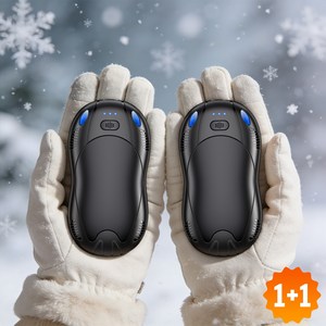 전기 손난로 HEYSTOP 양면 발열 자석식 휴대용 손난로 10000mAh, 블랙, HW03